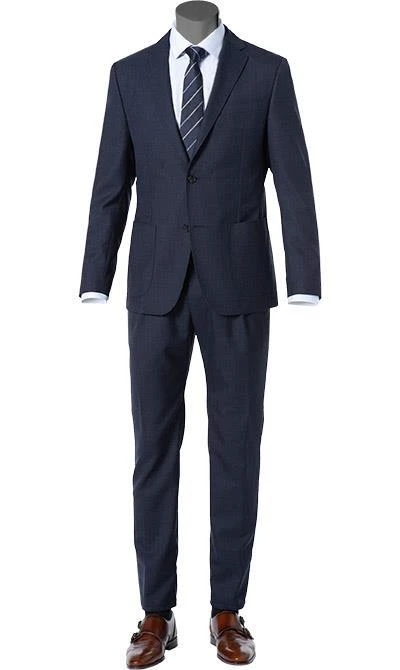 Windsor Anzug 30017445+16526+16540/410 Anzug Garon-Santio, Shaped Fit, Wolle, Nachtblau meliert, Marine 3 Windsor Anzug 30017445+16526+16540/410 Anzug Garon-Santio, Shaped Fit, Wolle, Nachtblau meliert, Marine