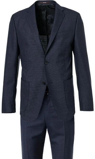 Windsor Anzug 30017445+16526+16540/410 Anzug Garon-Santio, Shaped Fit, Wolle, Nachtblau meliert, Marine 4 Windsor Anzug 30017445+16526+16540/410 Anzug Garon-Santio, Shaped Fit, Wolle, Nachtblau meliert, Marine – Bild 2