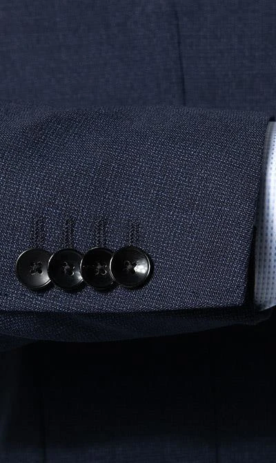 Windsor Anzug 30017445+16526+16540/410 Anzug Garon-Santio, Shaped Fit, Wolle, Nachtblau meliert, Marine 6 Windsor Anzug 30017445+16526+16540/410 Anzug Garon-Santio, Shaped Fit, Wolle, Nachtblau meliert, Marine – Bild 4