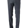 Carl Gross Hose Shiver 92-110N6/139283/62 Modern Fit, Schurwolle, Graphit-blau kariert, Dunkelblau
