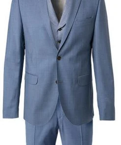 CG Anzug 80-140S0/424002+430013+139N1/441043/61 Anzug mit Weste, Slim Fit, Schurwolle, Rauchblau, Hellblau -Anzüge & Westen Verkäufe 330095 norm2