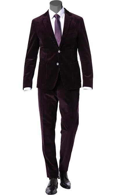 BOSS Cordanzug Nold/Banks 50417843+50417904/507 Anzug Nold-Banks, Slim Fit, Aubergine 3 BOSS Cordanzug Nold/Banks 50417843+50417904/507 Anzug Nold-Banks, Slim Fit, Aubergine