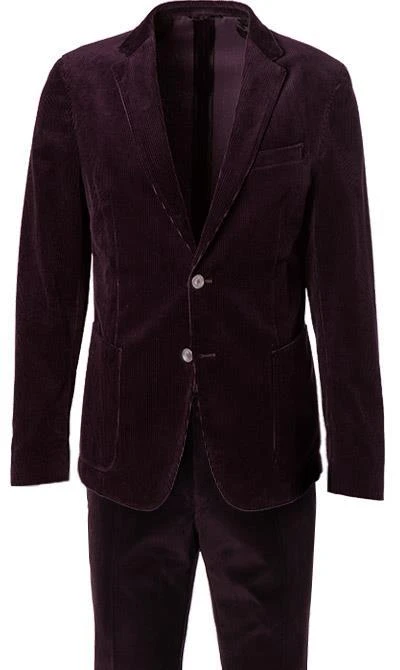 BOSS Cordanzug Nold/Banks 50417843+50417904/507 Anzug Nold-Banks, Slim Fit, Aubergine 4 BOSS Cordanzug Nold/Banks 50417843+50417904/507 Anzug Nold-Banks, Slim Fit, Aubergine – Bild 2