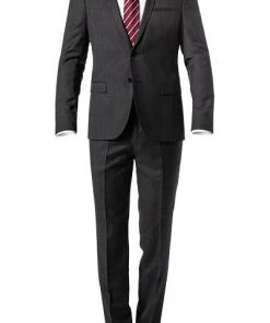 HUGO Anzug Arti/Hesten 50416828+50420145/010 Anzug Arti-Hesten, Extra Slim Fit, Schurwolle, Anthrazit