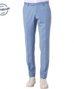 CG Hose Cedric 30-031S0/433063/61 Slim Fit, Schurwolle, Hellblau meliert, Hellblau
