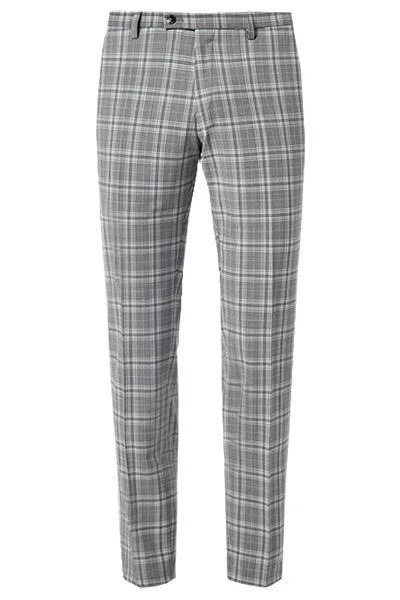 CG Hose Cedric 90-143S3/433063/81 Slim Fit, Schurwolle, Steingrau kariert, Grau-hellblau 4 CG Hose Cedric 90-143S3/433063/81 Slim Fit, Schurwolle, Steingrau kariert, Grau-hellblau – Bild 2