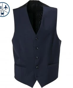 Carl Gross Weste TRF-Till 30-031S0/342043/62 Regular Fit, Schurwoll-Stretch, Dunkelblau , Dunkelblau