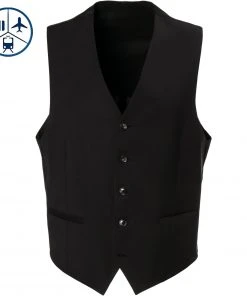 Carl Gross Weste TRF-Till 30-031S0/342043/90 Regular Fit, Schurwoll-Stretch, Schwarz