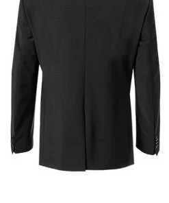 Carl Gross Anzug 30-031S0/325031+342043+338343/90 Reise-Anzug mit Weste, Regular Fit, Schurwoll-Stretch, Schwarz -Anzüge & Westen Verkäufe 335892 norm3