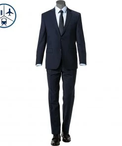 Carl Gross Anzug 30-031S0/325031+338343/62 Reise-Anzug, Regular Fit, Schurwoll-Stretch, Dunkelblau , Dunkelblau