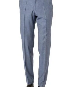 Carl Gross Hose Sven 90-0S0/339593/61 Modern Fit, Schurwolle Super110, Bleu meliert, Hellblau