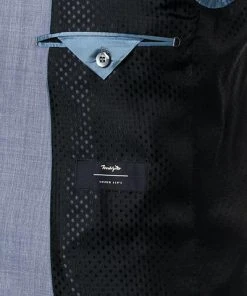 Carl Gross Anzug 90-0S0/325062+339593/61 Modern Fit, Schurwolle Super110, Bleu meliert, Hellblau -Anzüge & Westen Verkäufe 335908 norm5