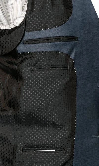 Carl Gross Anzug 40-016N0/324972+339603/62 Schurwolle, Jeansblau meliert, Jeansblau 8 Carl Gross Anzug 40-016N0/324972+339603/62 Schurwolle, Jeansblau meliert, Jeansblau – Bild 6