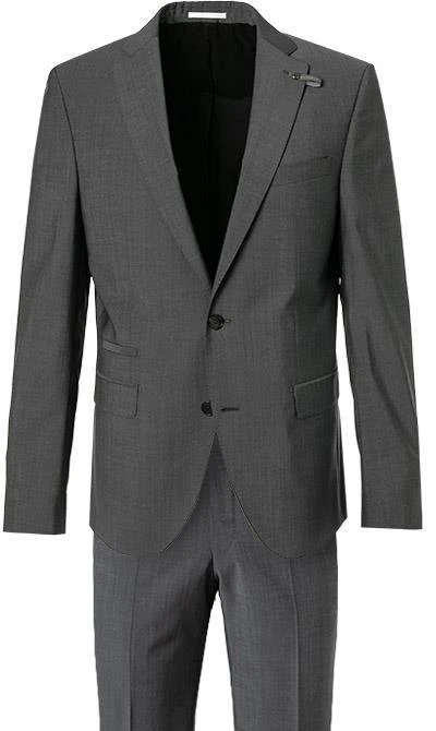 BALDESSARINI Anzug 14050+17050/000/08828/9209 Modern Fit, Schurwolle, Graphit meliert, Grau 4 BALDESSARINI Anzug 14050+17050/000/08828/9209 Modern Fit, Schurwolle, Graphit meliert, Grau – Bild 2