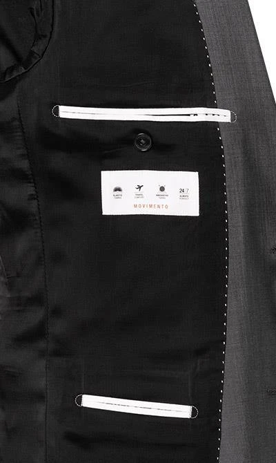 BALDESSARINI Anzug 14050+17050/000/08828/9209 Modern Fit, Schurwolle, Graphit meliert, Grau 8 BALDESSARINI Anzug 14050+17050/000/08828/9209 Modern Fit, Schurwolle, Graphit meliert, Grau – Bild 6