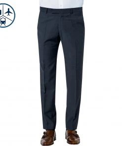 BALDESSARINI Hose 17050/000/08828/6000 Modern Fit, Schurwolle, Marineblau, Marine