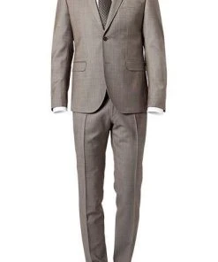 CG Anzug Patrick-Pascal 90-146N0/424002+430013/71 Slim Fit, Schurwolle, Graubraun meliert , Grau