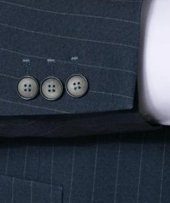 Pierre Cardin Anzug 42288+72534/810/94325/3250 Modern Fit, Mikrofaser wasserabweisend, Navy gestreift, Dunkelblau -Anzüge & Westen Verkäufe 337139 norm4