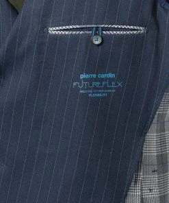 Pierre Cardin Anzug 42288+72534/810/94325/3250 Modern Fit, Mikrofaser wasserabweisend, Navy gestreift, Dunkelblau -Anzüge & Westen Verkäufe 337139 norm5