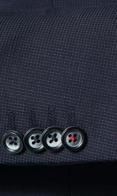 ROY ROBSON Anzug 050631594900+1704100+1295400/A410 Anzug mit Weste, Slim Fit, Schurwolle Super100 wasserabweisend, Dunkelblau gemustert, Dunkelblau 7 ROY ROBSON Anzug 050631594900+1704100+1295400/A410 Anzug mit Weste, Slim Fit, Schurwolle Super100 wasserabweisend, Dunkelblau gemustert, Dunkelblau – Bild 5