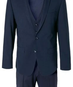 ROY ROBSON Anzug 050351594900+1704100+1295400/A410 Anzug mit Weste, Slim Fit, Schurwolle wasserabweisend, Dunkelblau meliert, Dunkelblau -Anzüge & Westen Verkäufe 338560 norm2