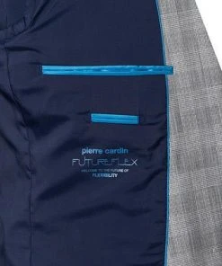 Pierre Cardin Anzug 42255+72238/810/94419/2900 Modern Fit, Mikrofaser, Hellgrau kariert, Silbergrau -Anzüge & Westen Verkäufe 339020 norm6
