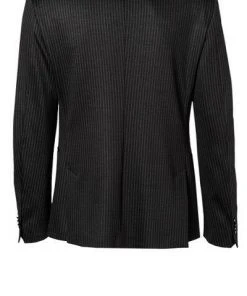 BOSS Anzug Norwin/Banks 50427198+50427205/001 Anzug Norwin-Banks, Slim Fit, Schurwolle, Schwarz gestreift, Schwarz -Anzüge & Westen Verkäufe 339616 norm3