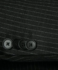 BOSS Anzug Norwin/Banks 50427198+50427205/001 Anzug Norwin-Banks, Slim Fit, Schurwolle, Schwarz gestreift, Schwarz -Anzüge & Westen Verkäufe 339616 norm4