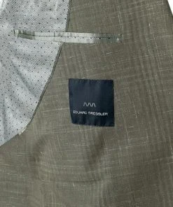 EDUARD DRESSLER Anzug 55002/6421+01/3315/67 Shaped Fit, Schurwolle-Leinen halbgefüttert, Khaki meliert, Khaki -Anzüge & Westen Verkäufe 339760 norm6