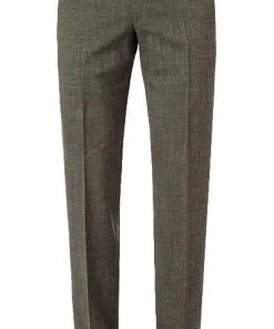 EDUARD DRESSLER Anzug 55002/6421+01/3315/67 Shaped Fit, Schurwolle-Leinen halbgefüttert, Khaki meliert, Khaki -Anzüge & Westen Verkäufe 339760 norm7