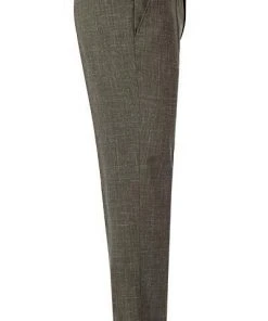 EDUARD DRESSLER Anzug 55002/6421+01/3315/67 Shaped Fit, Schurwolle-Leinen halbgefüttert, Khaki meliert, Khaki -Anzüge & Westen Verkäufe 339760 norm8