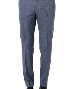 JOOP! Hose Blayr 30020474/426 Slim Fit, Schurwolle, Blau-grau kariert, Blau