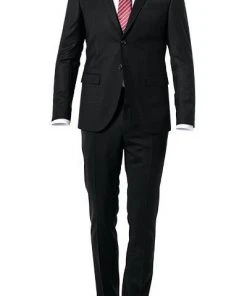 JOOP! Anzug Damon-Gun 30021183+184/001 Extra Slim Fit, Woll-Stretch, Schwarz