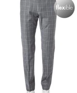Strellson Hose Mercer 30020634/035 Slim Fit, Schurwolle, Hellgrau kariert , Hellgrau