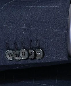 Strellson Anzug Aron-Maser 30020958+957/402 Slim Fit, Schurwolle Super100, Dunkelblau kariert , Dunkelblau -Anzüge & Westen Verkäufe 341326 norm4