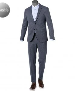 BOSS Anzug Norwin/Banks 50427078/7089/407 Anzug Norwin-Banks, Slim Fit, Jersey, Dunkelblau meliert, Dunkelblau