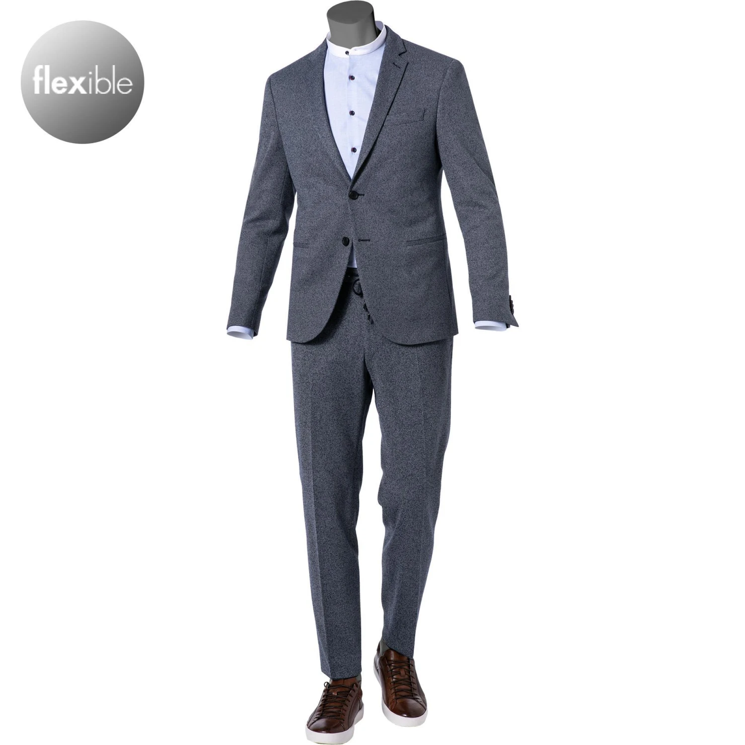 BOSS Anzug Norwin/Banks 50427078/7089/407 Anzug Norwin-Banks, Slim Fit, Jersey, Dunkelblau meliert, Dunkelblau 3 BOSS Anzug Norwin/Banks 50427078/7089/407 Anzug Norwin-Banks, Slim Fit, Jersey, Dunkelblau meliert, Dunkelblau