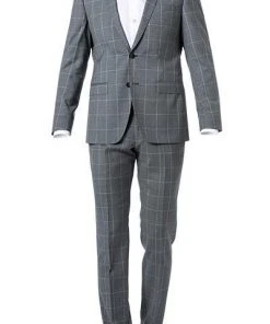 ROY ROBSON Anzug 000021140225400+1232500/H050 Slim Fit, Schurwolle Super110, Grau kariert, Grau