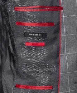 ROY ROBSON Anzug 000021140225400+1232500/H050 Slim Fit, Schurwolle Super110, Grau kariert, Grau -Anzüge & Westen Verkäufe 341846 norm6