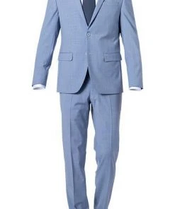 Daniel Hechter Anzug 40204+40254/100123/620 Modern Fit, Schurwoll-Stretch, Hellblau meliert, Hellblau