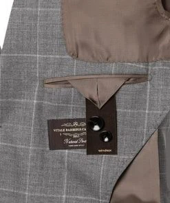 Windsor Anzug Garon+Santio 30019703+30019518/030 Anzug Garon-Santio, Shaped Fit, Schurwolle, Grau kariert, Grau -Anzüge & Westen Verkäufe 344745 norm5