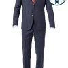 Windsor Anzug Travel+Peso 30020759+30014784/410 Anzug Travel-Peso, Shaped Fit, Schurwolle waschbar REDA, Dunkelblau