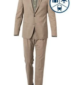 Strellson Anzug Acon-Saturn 30021809+20936/265 Slim Fit, Schurwoll-Stretch, Braun meliert, Braun