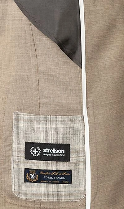 Strellson Anzug Acon-Saturn 30021809+20936/265 Slim Fit, Schurwoll-Stretch, Braun meliert, Braun 7 Strellson Anzug Acon-Saturn 30021809+20936/265 Slim Fit, Schurwoll-Stretch, Braun meliert, Braun – Bild 5