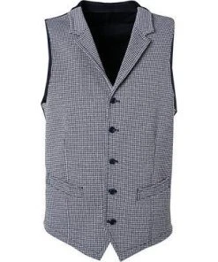 DIGEL Weste Evert-ST 1102329/160050/24 Modern Fit, Baumwolle, Dunkelblau gemustert, Weiß-dunkelblau