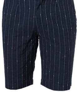 BOB Anzug DRESS383A+B T383/rosso Baumwolle-Leinen halbgefüttert, Navy-rot gestreift -Anzüge & Westen Verkäufe 345950 norm7