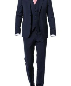 OSCAR JACOBSON Anzug 30504158+442+5374158/220 Anzug mit Weste, Wolle, Blau