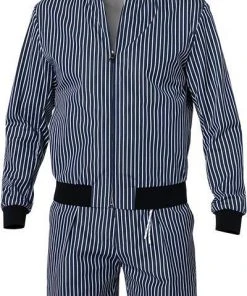 BOSS Anzug Nolwin-Pepe 50433868+33016/402 Slim Fit, Baumwolle, Dunkelblau gestreift, Dunkelblau