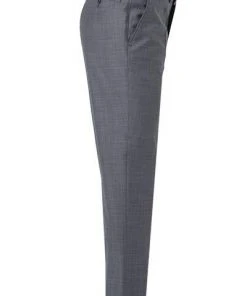 EDUARD DRESSLER Hose Jeff 00720/3B25/41 Shaped Fit, Schurwolle Super110, Dunkelblau meliert, Graublau -Anzüge & Westen Verkäufe 348794 norm3