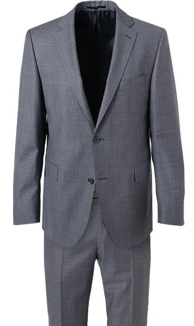 EDUARD DRESSLER Anzug 00720/6B01+3B25/41 Shaped Fit, Schurwolle Super110, Graublau meliert, Graublau 4 EDUARD DRESSLER Anzug 00720/6B01+3B25/41 Shaped Fit, Schurwolle Super110, Graublau meliert, Graublau – Bild 2